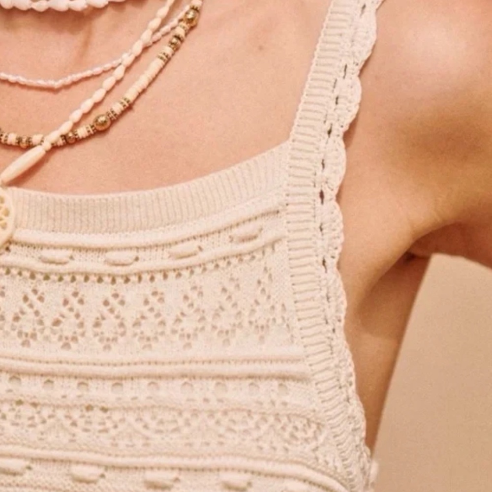 Sezane Leyla Crochet Dress Sz S - Picture 3 of 11